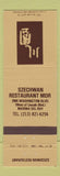 Matchbook Cover - Szechuan Restaurant Marina Del Rey CA