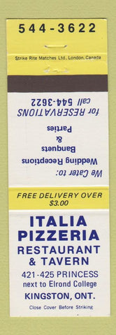 Matchbook Cover - Italia Pizzeria Pizza Kingston ON