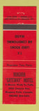 Matchbook Cover - Niagara Gateway Motel Niagara Falls ON