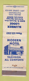 Matchbook Cover - Slumber Lodge Colorado Springs WORN