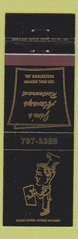 Matchbook Cover - Jim's Always Restaurant Hagerstown MD
