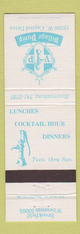 Matchbook Cover - Village Pump Brookfield WI restaurant