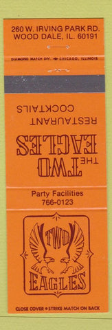 Matchbook Cover - Two Eagles Restaurant Wood Dale IL