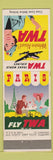 Matchbook Cover - TWA Airlines Paris France girlie