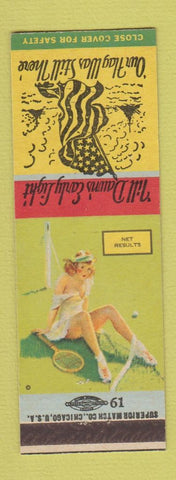 Matchbook Cover - Match Collectors Philadelphia England pinup Patriotic