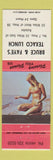 Matchbook Cover - Bruce Faye's Texaco oil gas food Kaladar ON pinup