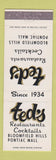 Matchbook Cover - Ted's Restaurants Bloomfield Hills Pontiac MI