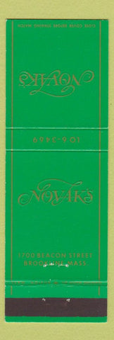 Matchbook Cover - Novak's Brookline MA