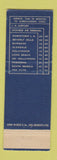 Matchbook Cover - Lockheed Air Terminal Burbank CA Los Angeles