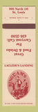 Matchbook Cover - Bingham's Laclede's Landing St Louis MO