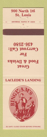 Matchbook Cover - Bingham's Laclede's Landing St Louis MO
