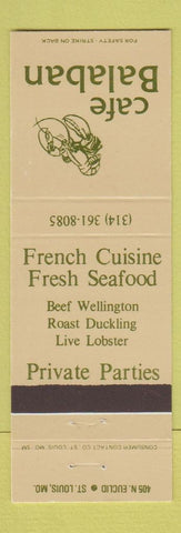 Matchbook Cover - Cafe Balaban French ST Louis MO