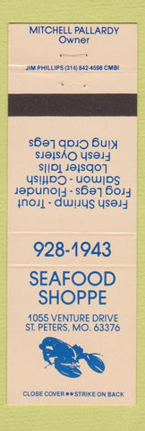 Matchbook Cover - Seafood Shoppe St Peters MO lobster