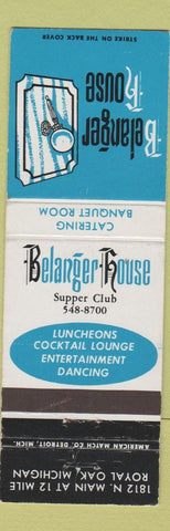 Matchbook Cover - Belanger House Royal Oak MI