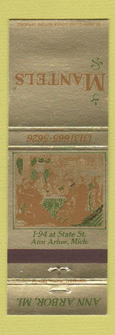 Matchbook Cover - Mantels Ann Arbor MI