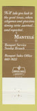 Matchbook Cover - Mantels Ann Arbor MI