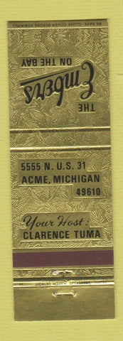 Matchbook Cover - Embers on the Bay Acme MI