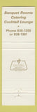 Matchbook Cover - Embers on the Bay Acme MI