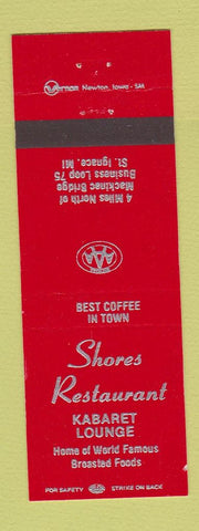 Matchbook Cover - Shores Restaurant Kabaret St Ignace MI WEAR