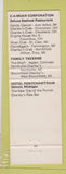 Matchbook Cover - Bloomfield Charlie's West Bloomfield MI