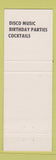 Matchbook Cover - Chucks Millionaires Clubs Detroit? Disco
