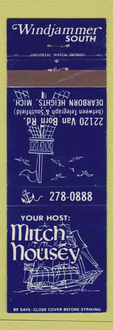 Matchbook Cover - Mitch Housey Windjammer South Dearborn Heights MI