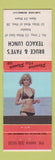 Matchbook Cover - Bruce Faye's Texaco oil gas food Kaladar ON pinup