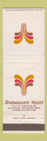 Matchbook Cover - Shiawassee Hotel Southfield MI