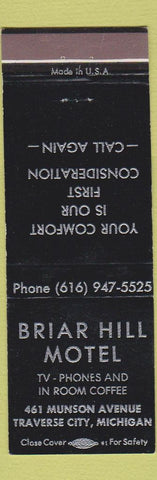 Matchbook Cover - Briar Hill Motel Traverse City MI