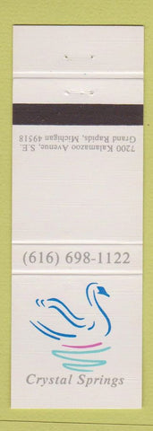 Matchbook Cover - Crystal Springs Grand Rapids MI Swan