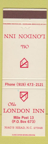 Matchbook Cover - Olde London Inn Nag's Head NC