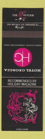 Matchbook Cover - Hotel Georgia Vancouver BC