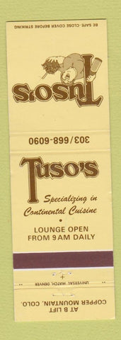 Matchbook Cover - Tuso's Restaurant Copper Mountain Colorado WEAR