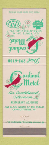 Matchbook Cover - Cardinal Motel Charlottesville VA