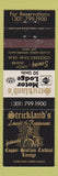 Matchbook Cover - Strickland's Lounge Restaurant MD