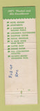 Matchbook Cover - The Wanderer Jekyll Island GA CREASE