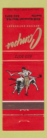 Matchbook Cover - Campos Mexican Restaurant Seattle WA