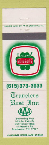 Matchbook Cover - Travelers Rest Inn Brentwood TN