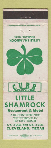 Matchbook Cover - Little Shamrock Cleveland TX WEAR