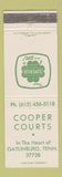 Matchbook Cover - Cooper Courts Motel Gatlinburg TN WEAR