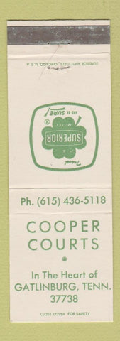 Matchbook Cover - Cooper Courts Motel Gatlinburg TN WEAR