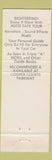Matchbook Cover - The Hub Motor Lodge Philadelphia PA