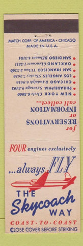 Matchbook Cover - Skycoach Way Airline