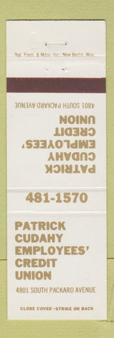 Matchbook Cover - Patrick Cudahy Credit Union WI