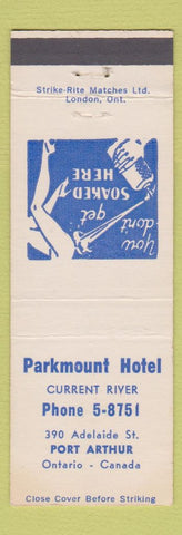 Matchbook Cover - Poarkmount Hotel Port Arthur ON girlie