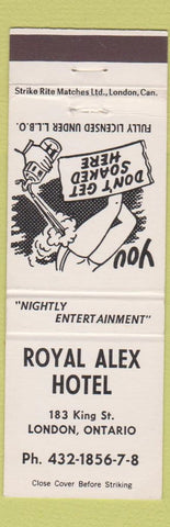 Matchbook Cover - Royal Alex Hotel London ON girlie