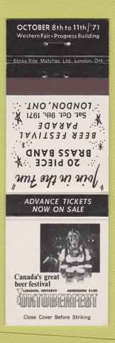 Matchbook Cover - Oktoberfest London ON girlie beer