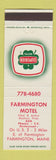 Matchbook Cover - Farmington Motel Farmington ME