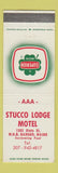 Matchbook Cover - Stucco Lodge Motel Bangor ME WEAR