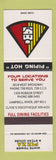 Matchbook Cover - White Tower Pizza Steak Campbell River BC Disco